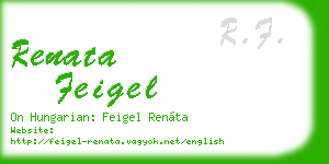 renata feigel business card